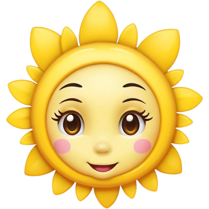 Sun wearing Minnie ears  emoji