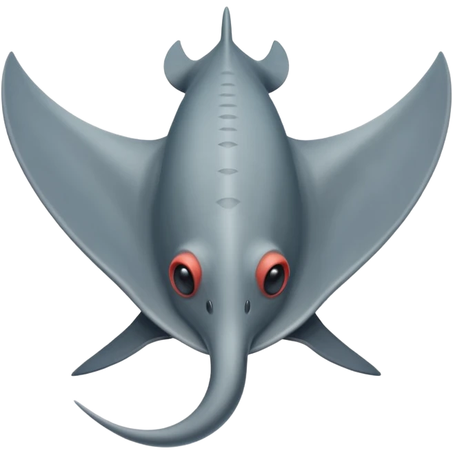 small simple stingray with stinger from top view very simple no small details emoji