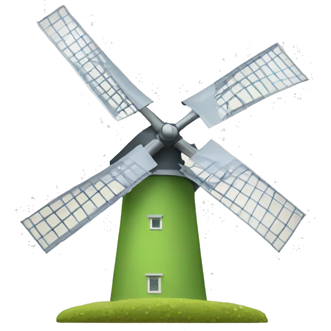 wind mills modern emoji