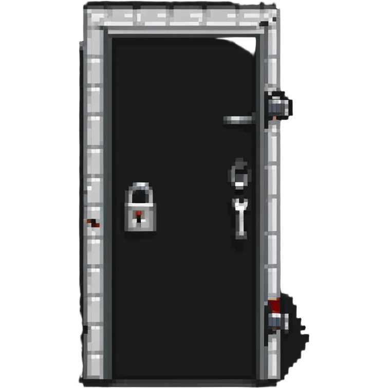 closed door with a lock, symbolizing 'locked in' emoji