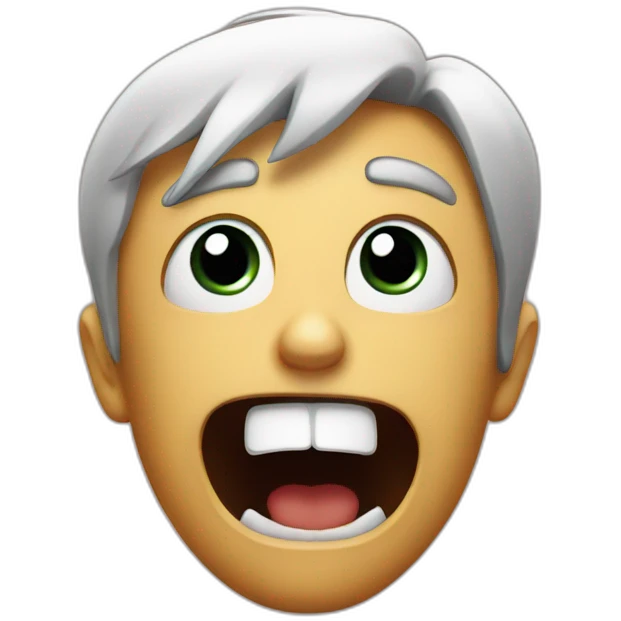 Panic face emoji