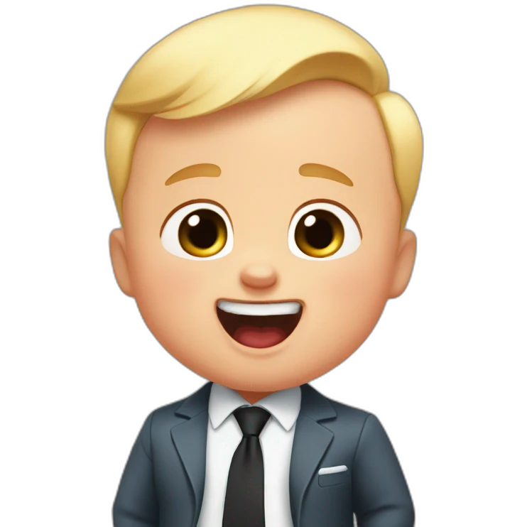 the boss baby is laughing really loud emoji