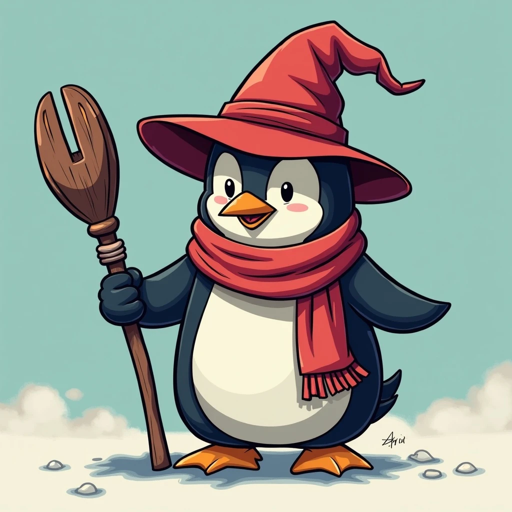 Penguin Wizard emoji