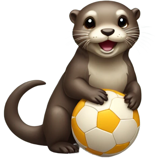 Cute otter playing with a ball emoji