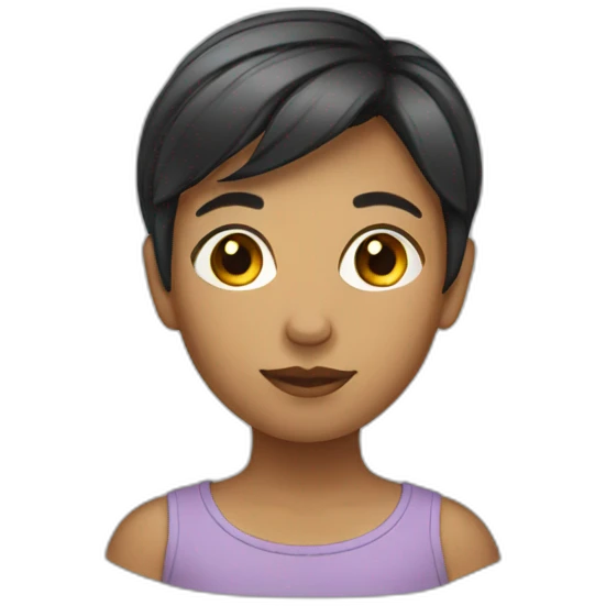 Girl with short hair  emoji