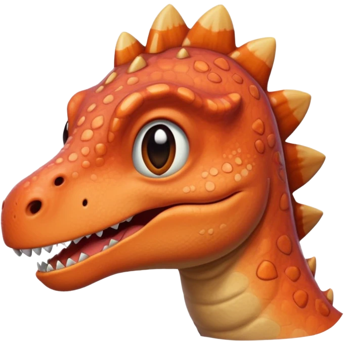 Blushing dinosaur emoji