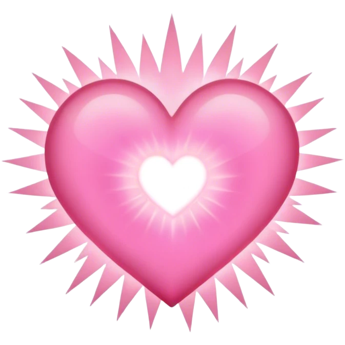 Passionate heart radiating love  emoji