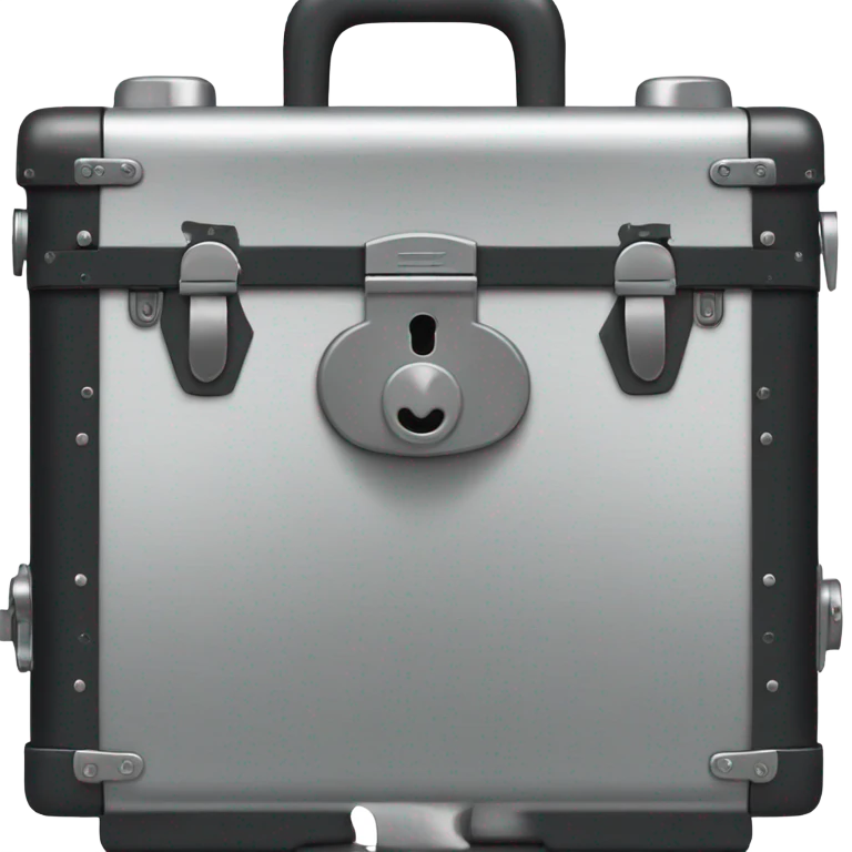 Rimowa black aluminum trunk emoji
