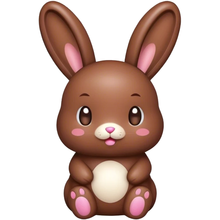 kawaii chocolate candy bunny  emoji