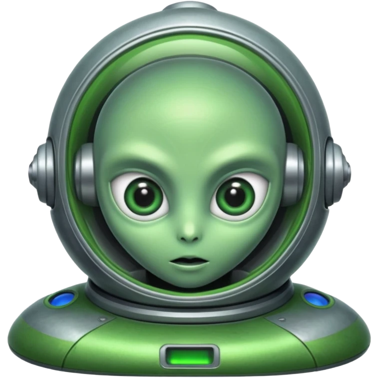 Make a alien in a nave  emoji