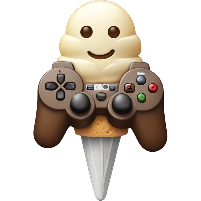 icecream with hands holding a video game controller emoji