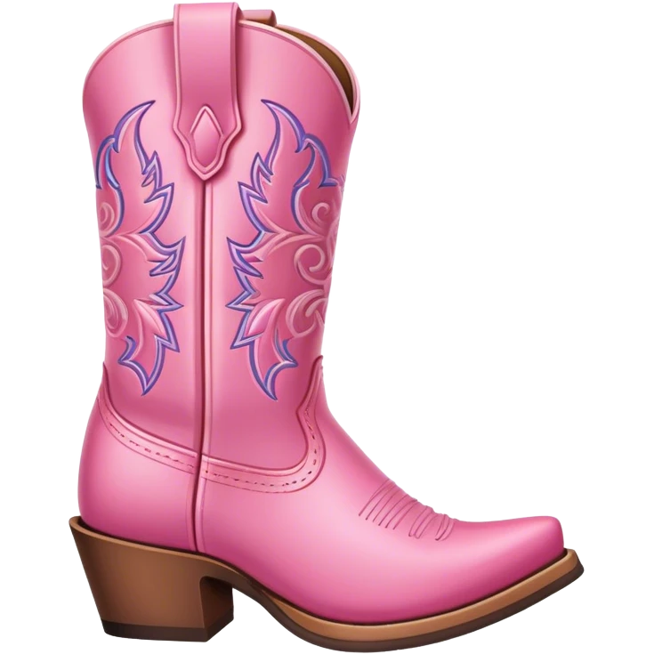 Pink cowgirl boots emoji