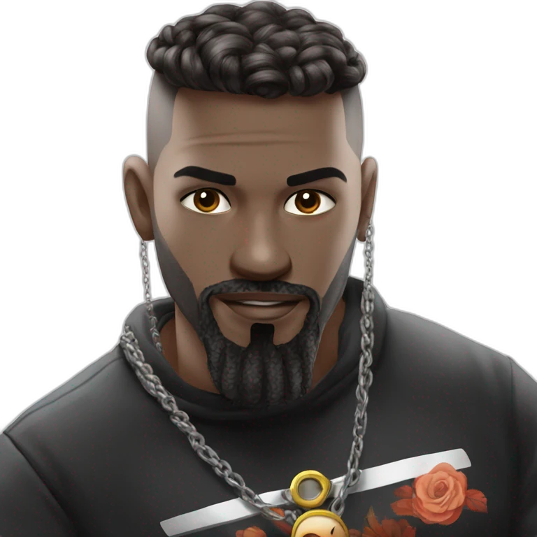 braided black hair male emoji