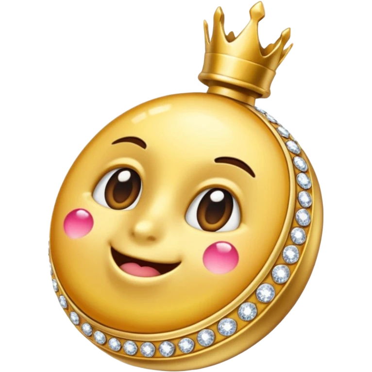 Biberón dorado con diamantes emoji