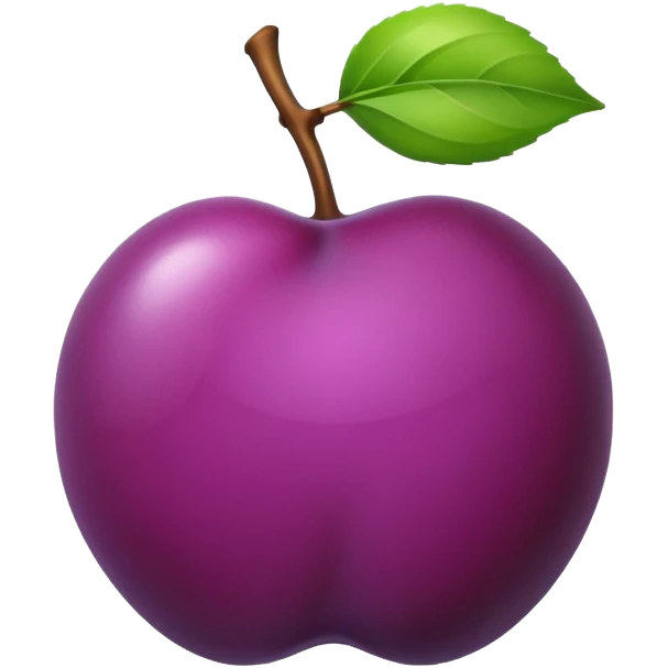 plum not apple emoji