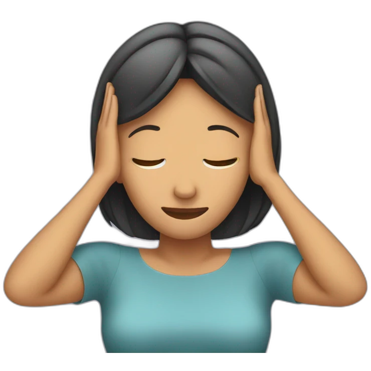 woman who is covering her ears emoji