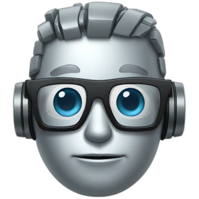 Robot with glasses emoji