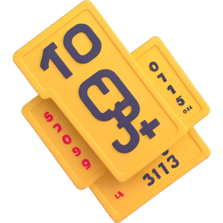 lottery scratcher ticket with a plus sign emoji