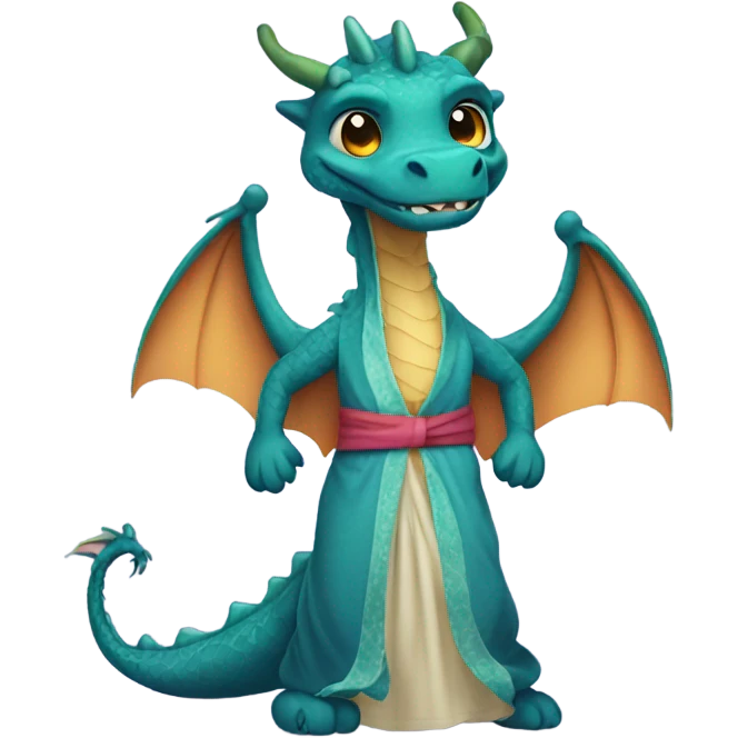 Dragon with night gown emoji