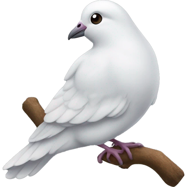 The exact apple dove emoji but looking the opposite way  emoji