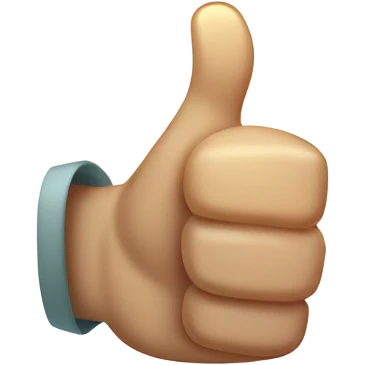 thumb up, transparent glow in the dark emoji