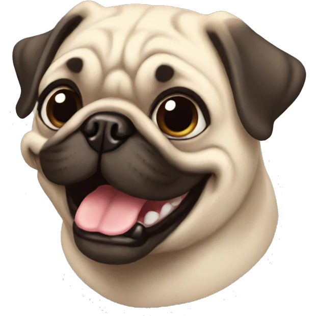 happy pug emoji