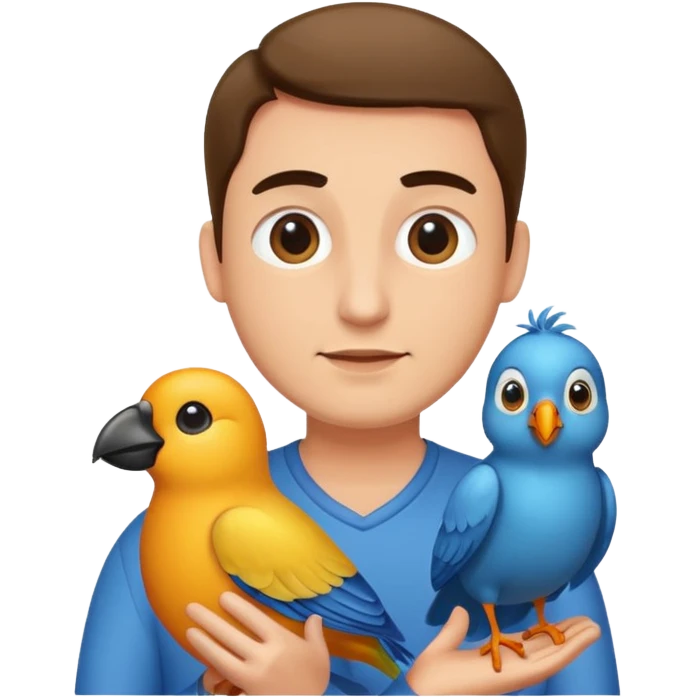 man with bird emoji