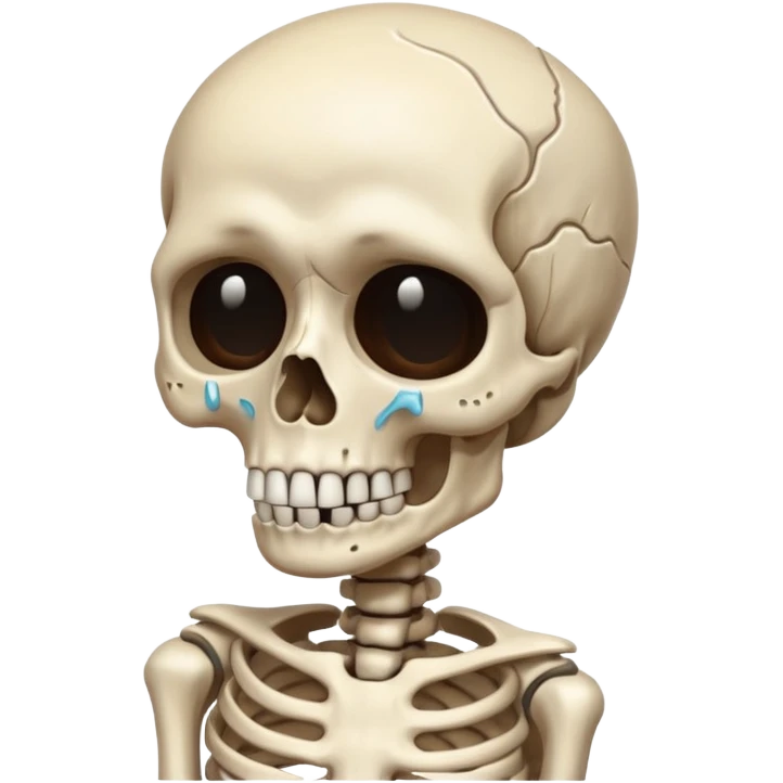 Squelette qui pleure emoji