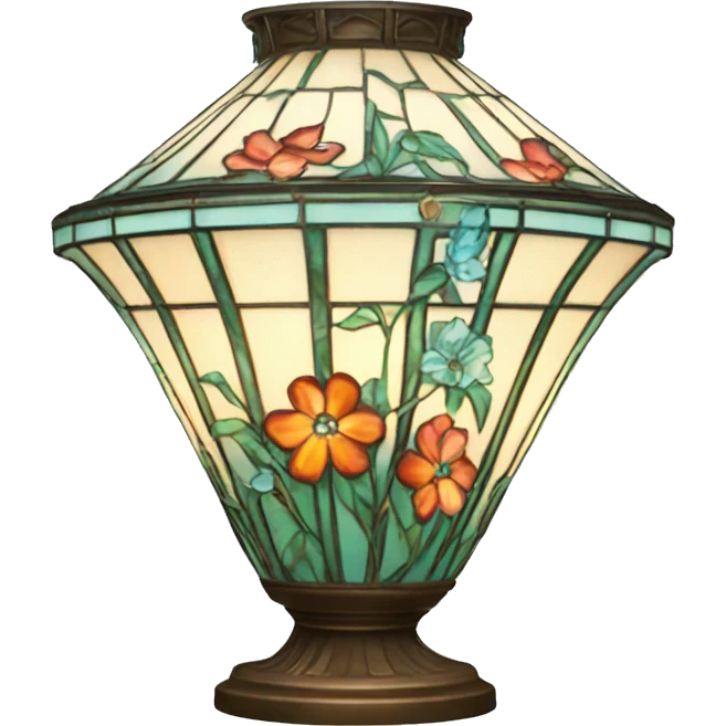 Tiffany lamp with flowers emoji