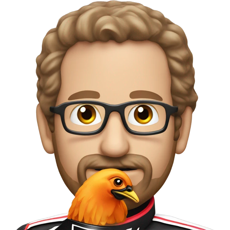 Dale Earnhardt eating a chicken wing emoji