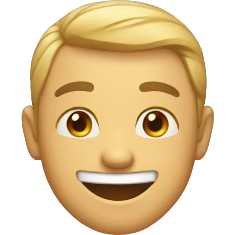 A cute man smile  emoji