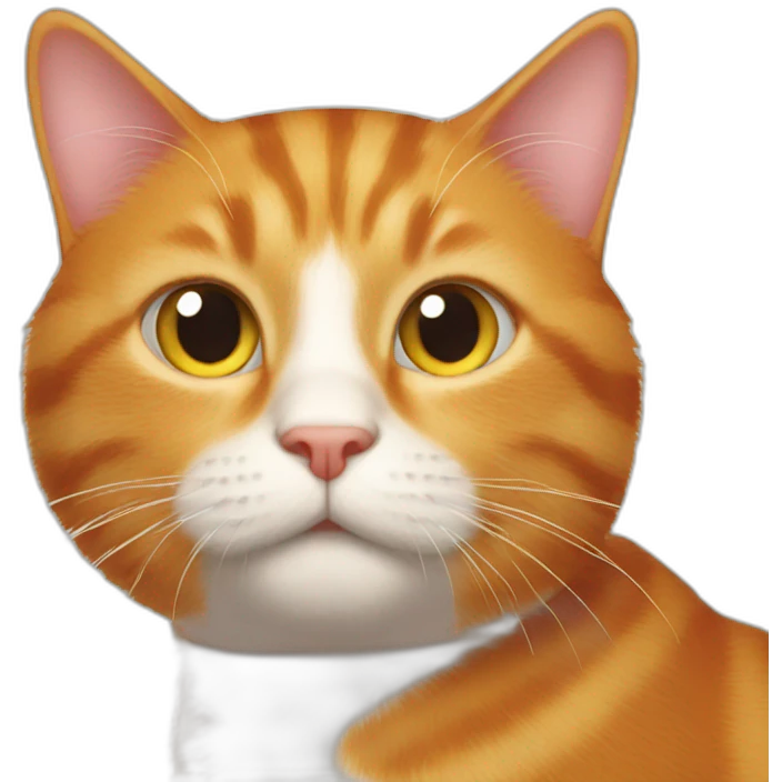 A ginger cat who's into physics emoji