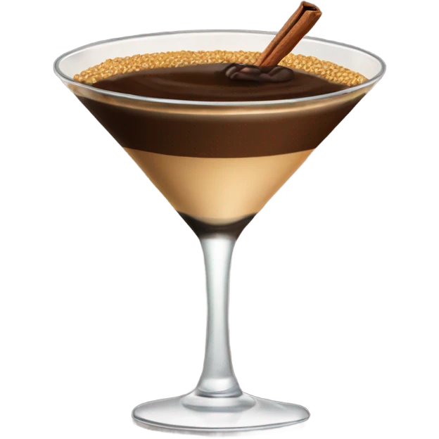 An expresso martini with a coffe seed on the top emoji