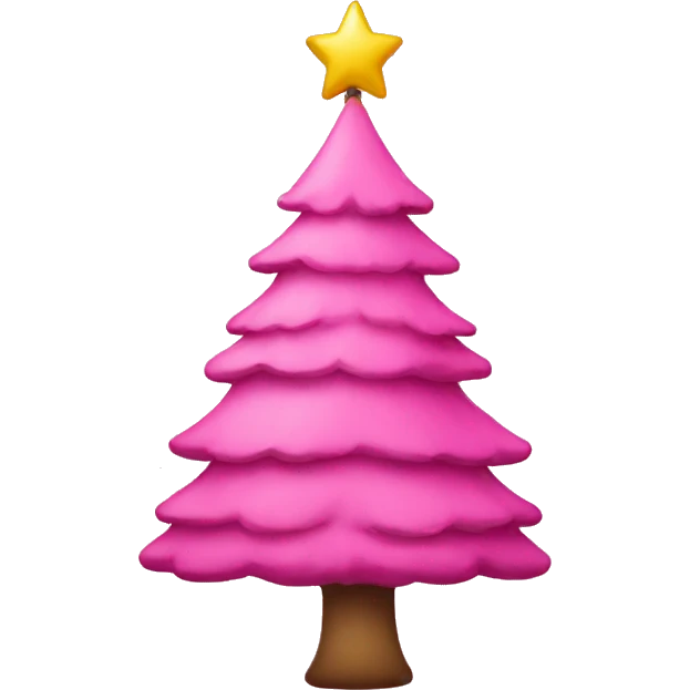 pink christmastree emoji