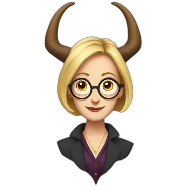 JK Rowling with horns emoji