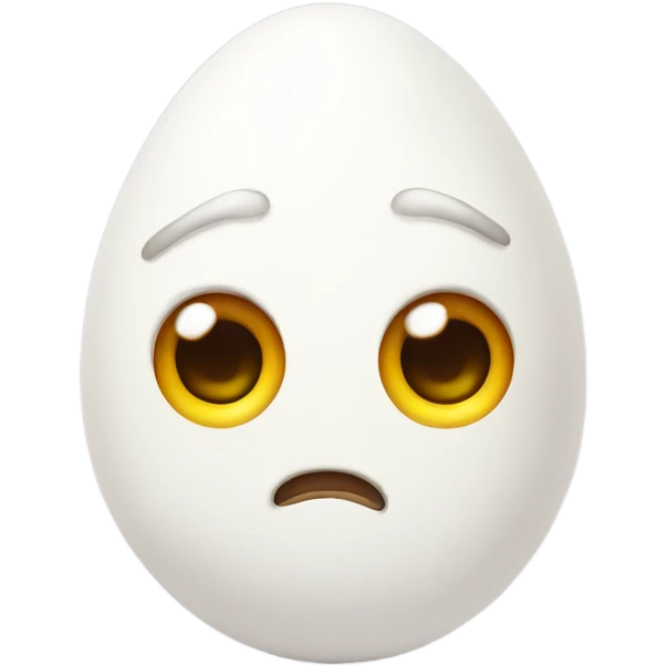Cute Egg with eyes  emoji