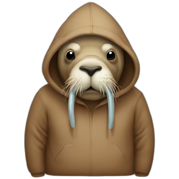 Walrus with hoodie emoji