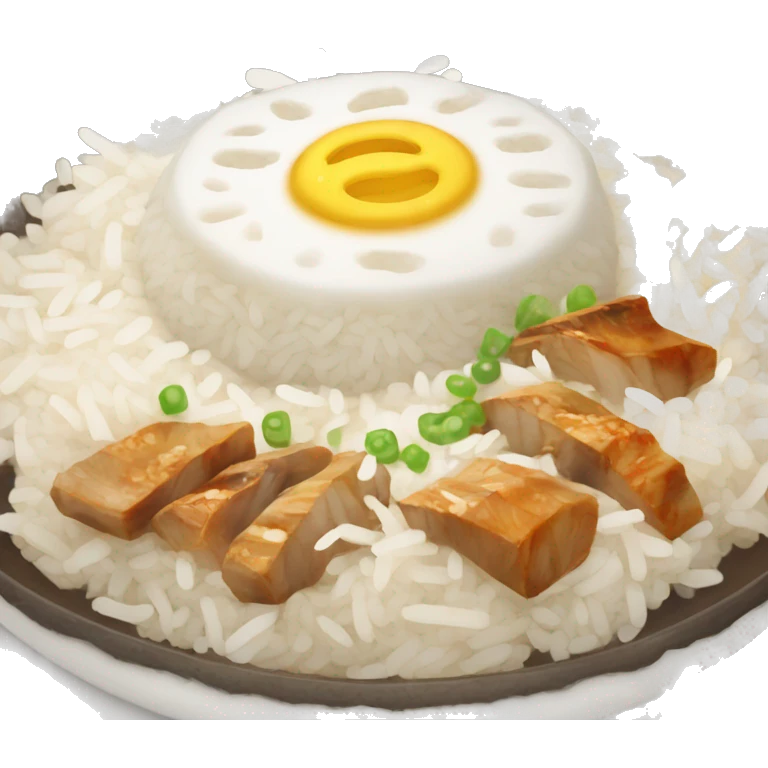 traditional korean dish with rice in a plate emoji