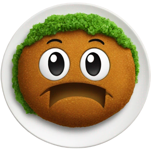 falafel on a plate emoji