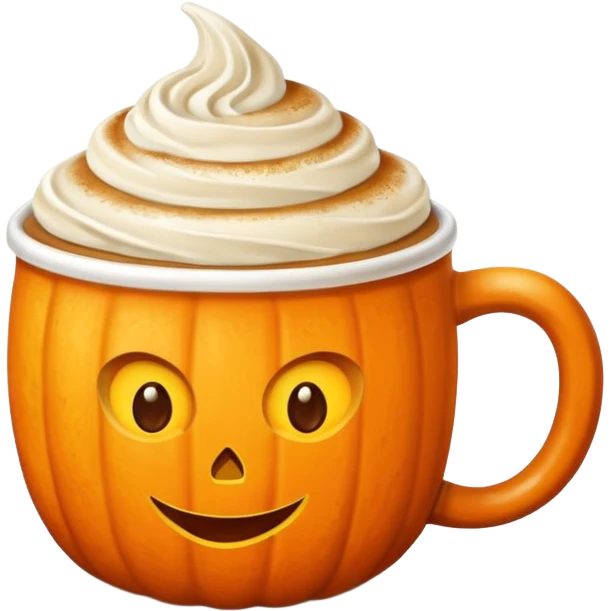 Pumpkin coffee emoji