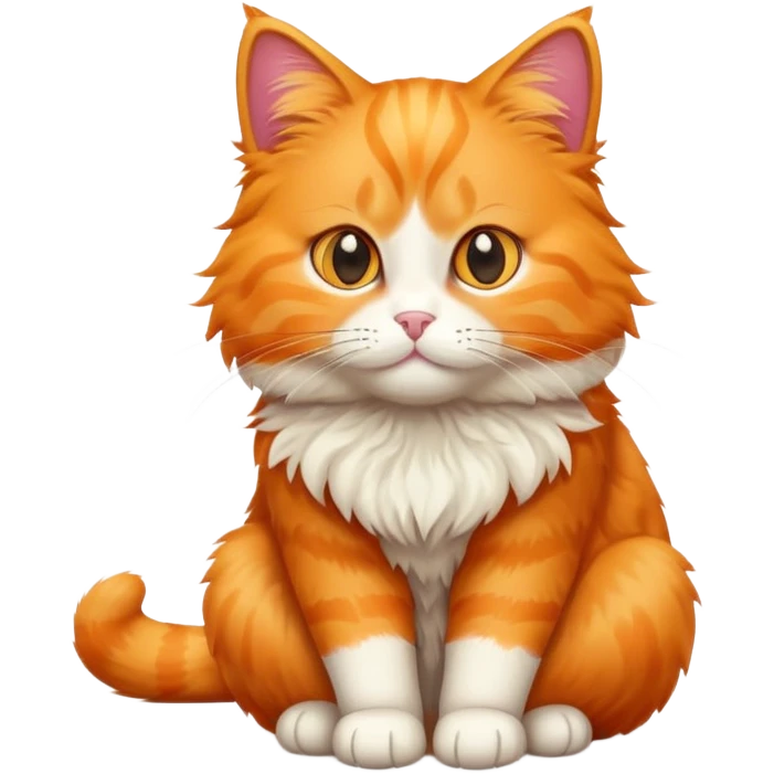 orange cat sitting full body emoji