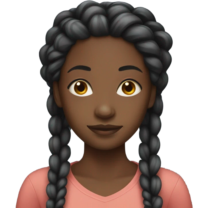 Black girl with braids  emoji