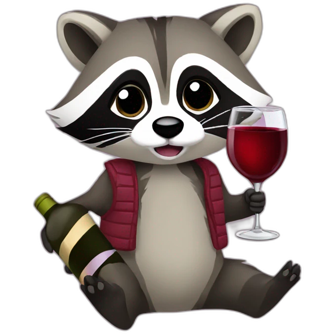 raccoon-with-wine emoji