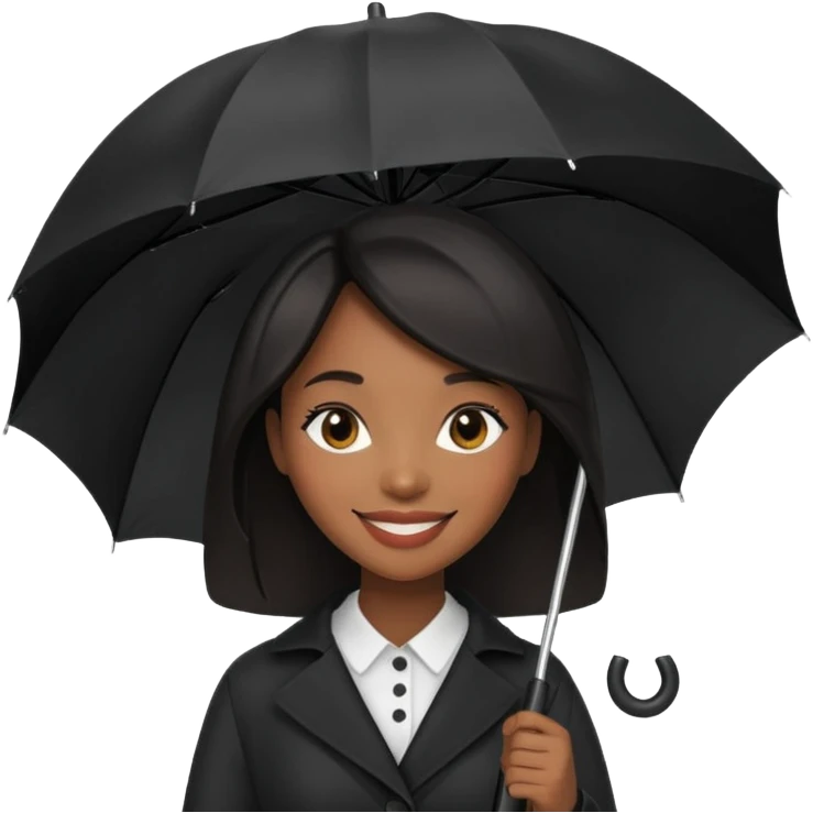 HOLDİNG UMBRELLA BLACK WOMAN emoji
