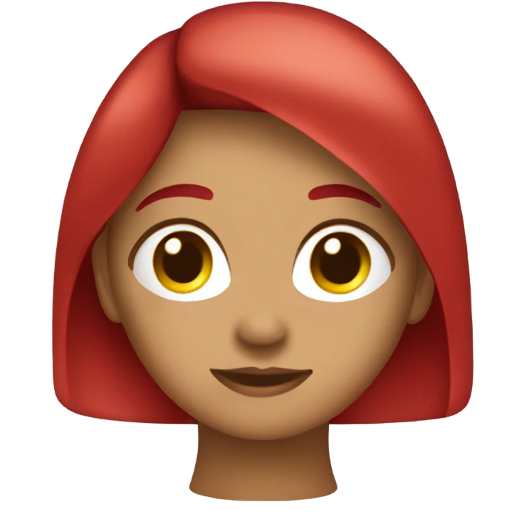 Cabello rojo emoji