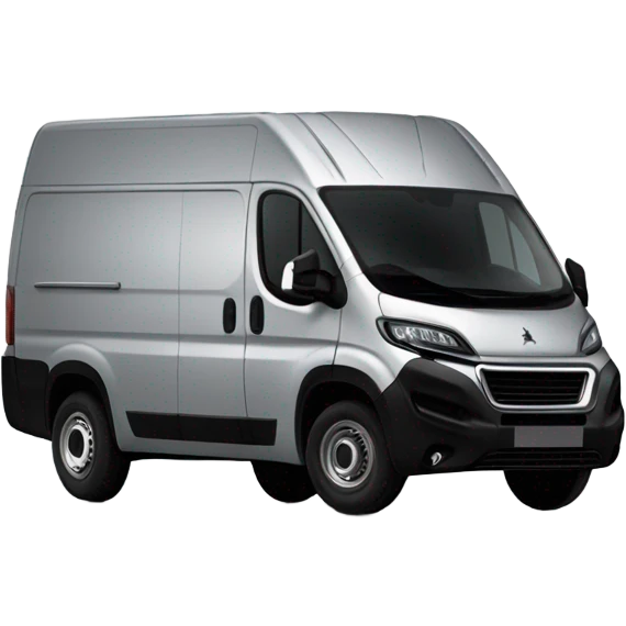 Peugeot boxer als van in silber mit zwei schwarzen Fenstern auf der rechten seite  emoji