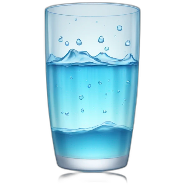 glass with overflowing water emoji