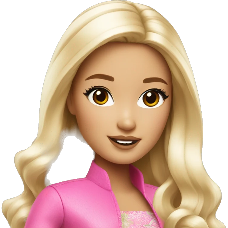 Beautiful Barbie asian emoji