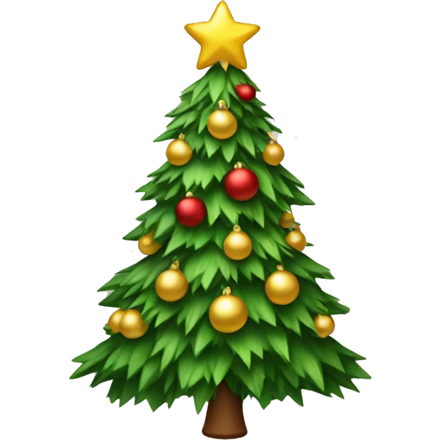 Coquette Christmas tree emoji