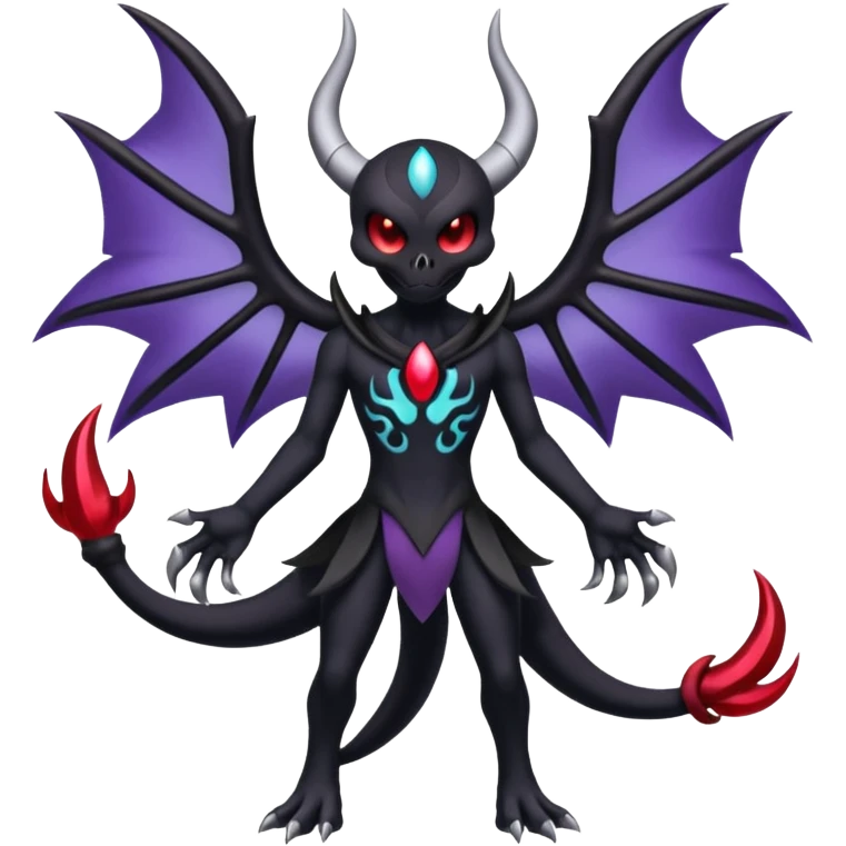 Gothic evil Duskull-Darkrai-Lunala-Dhelmise-fusion (full body) emoji